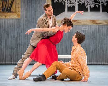 Johan Plaitano (Albert, l.), Yuliya Gerbyna (Charlotte), Michal Sedláček (Werther)