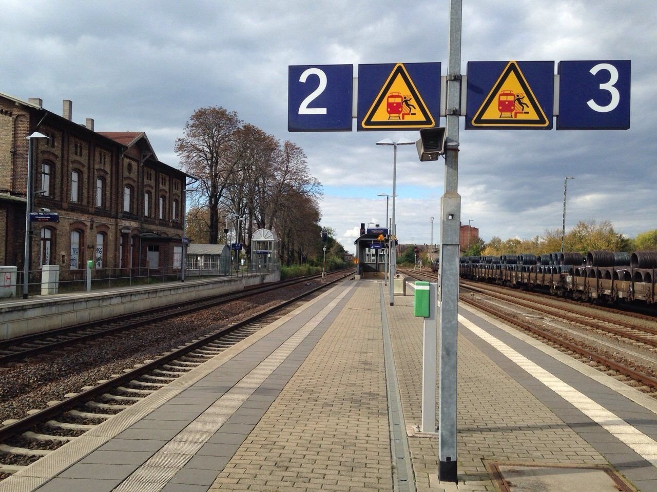 Leere Bahnsteige in Könnern.