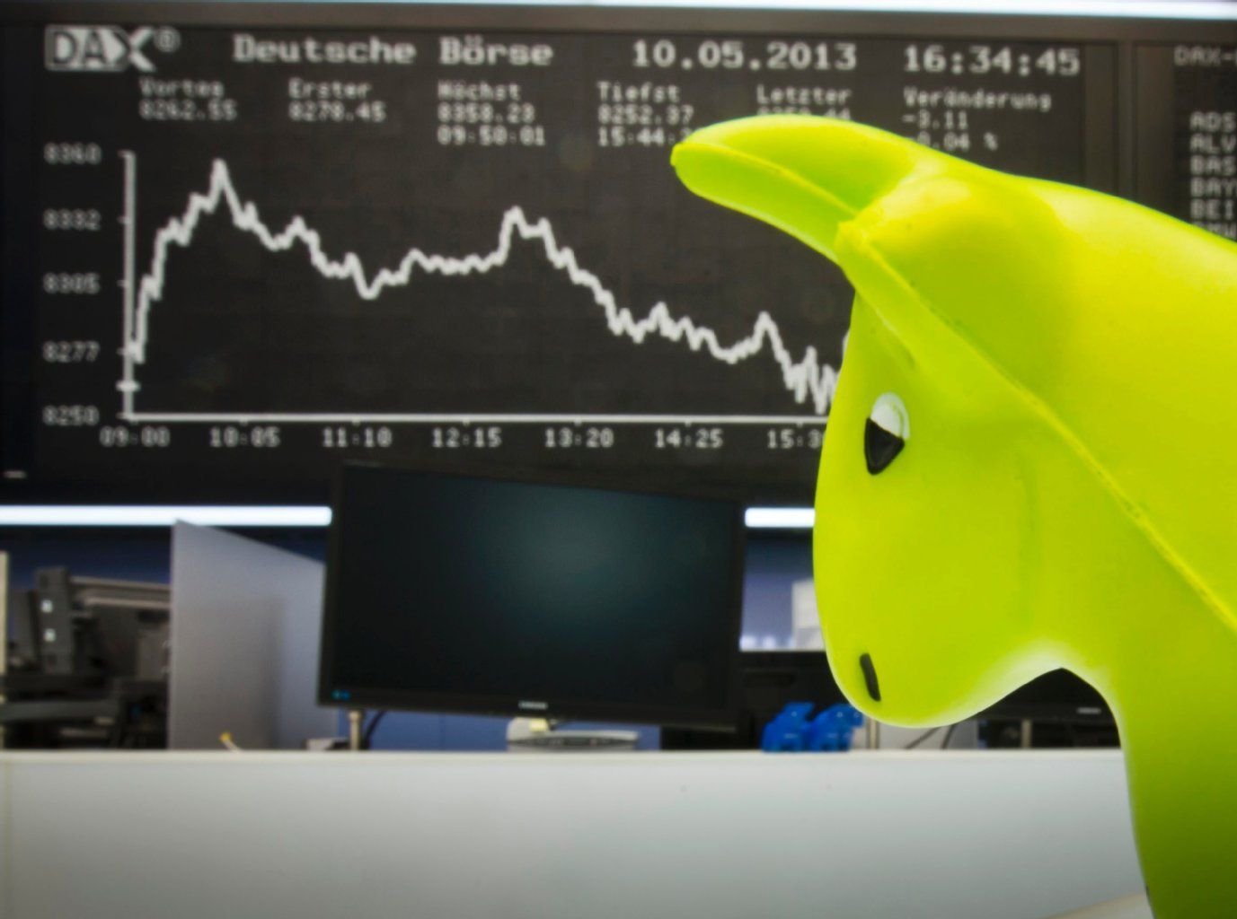 Der Bulle steht an der Börse für steigende Aktienkurse. Wenn sich die Kurse nicht wie gewünscht entwickeln, sollte man das Investment auch mal ruhen lassen.