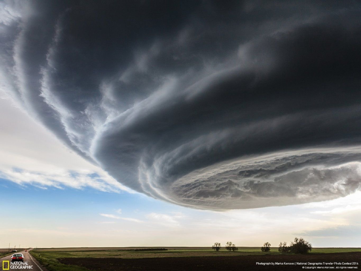 Tornado in Julesburg im Bundesstaat Colorado, USA