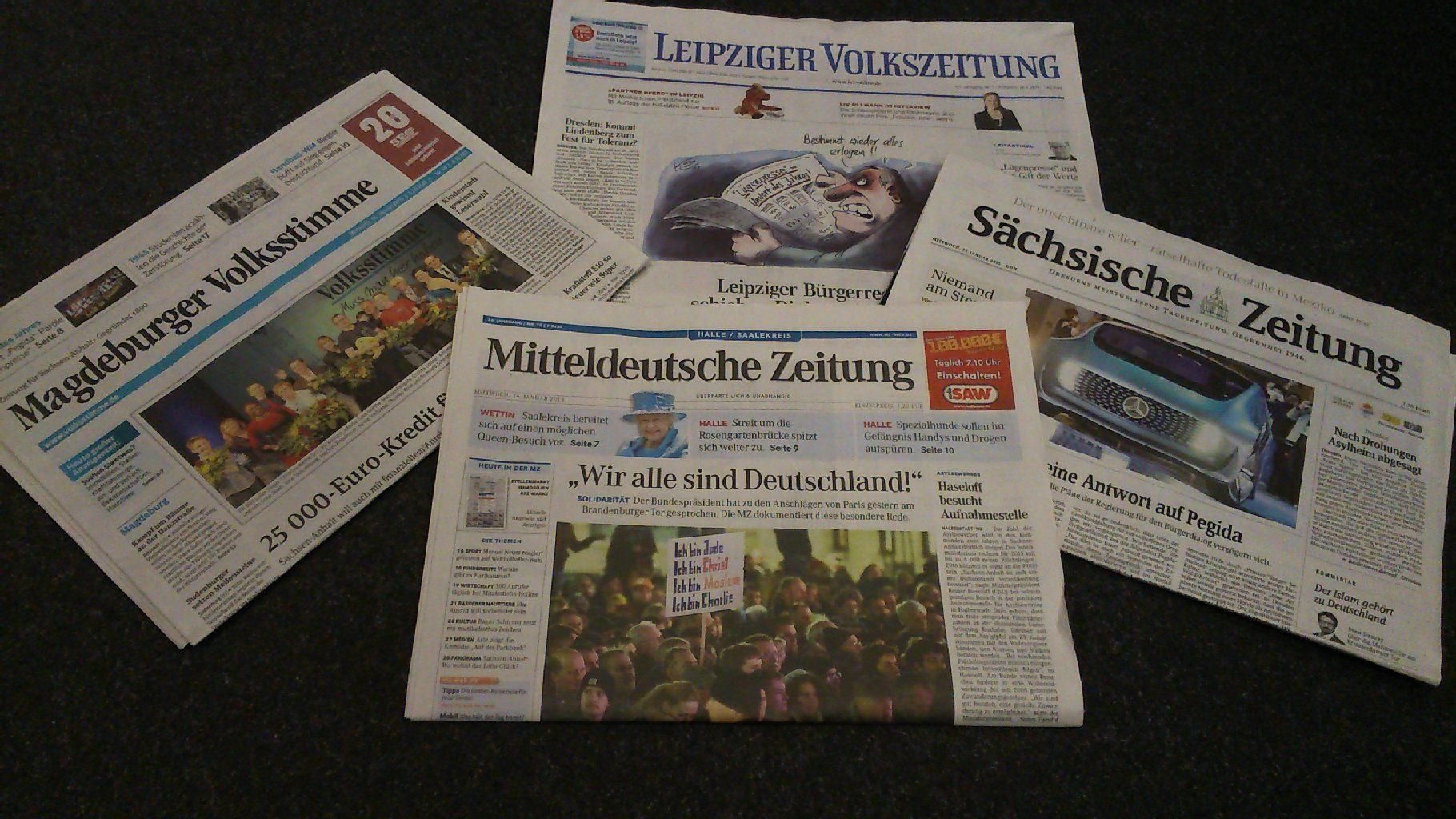 Presseschau am Mittwoch, 14. Januar 2015.