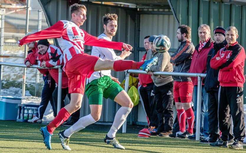 Schöne Aktionen beim Testspiel Piesteritz gegen Kemberg.