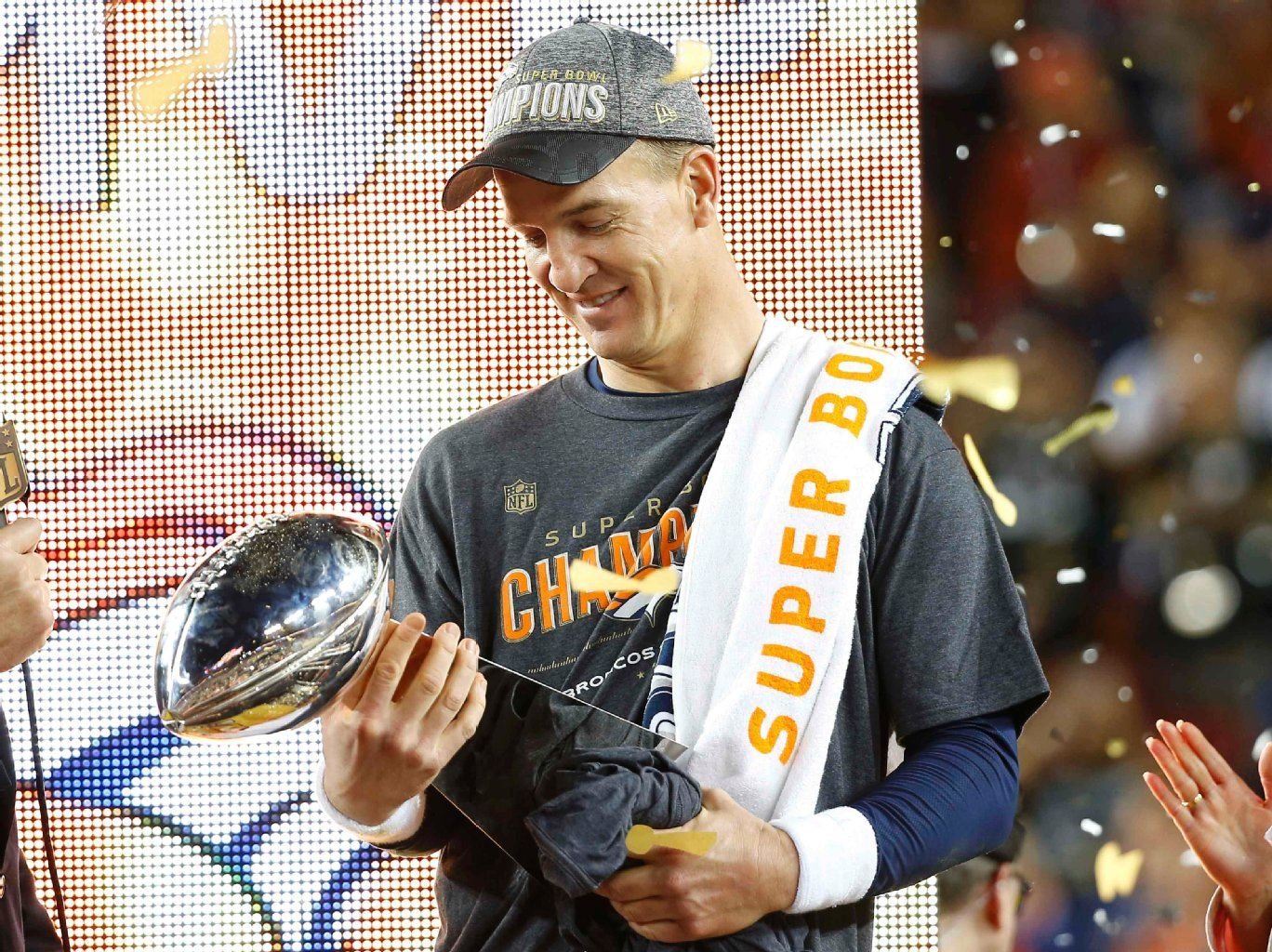 Peyton Manning nach Triumph der Denver Broncos.