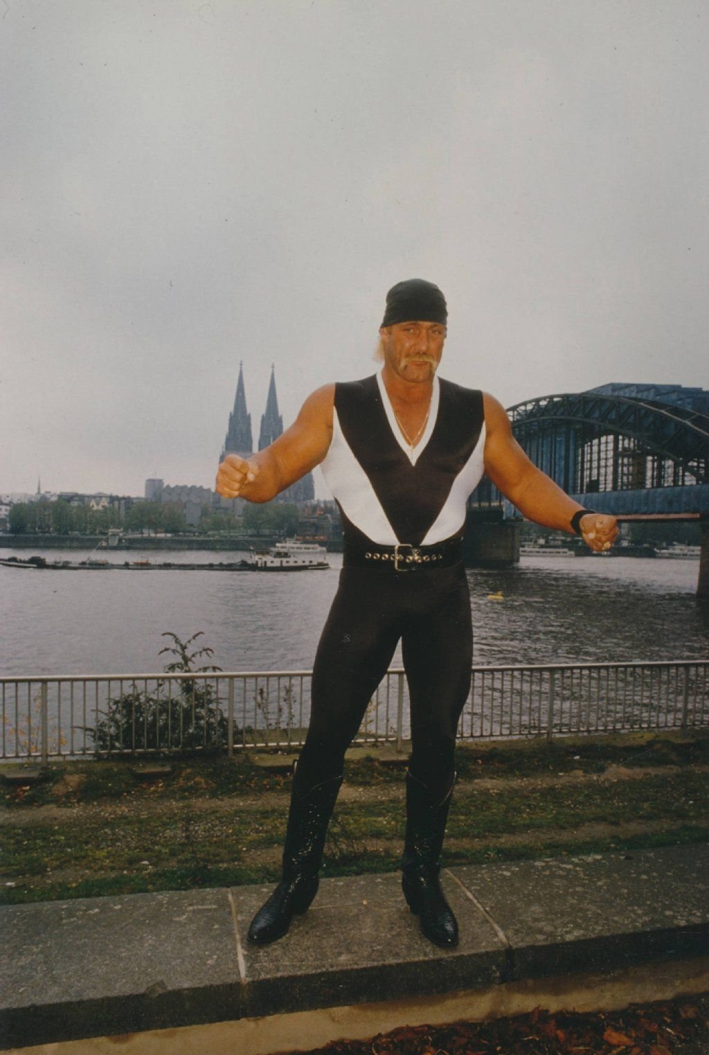Wrestling-Star Hulk Hogan bei seinem Besuch in Köln im Jahr 1990
