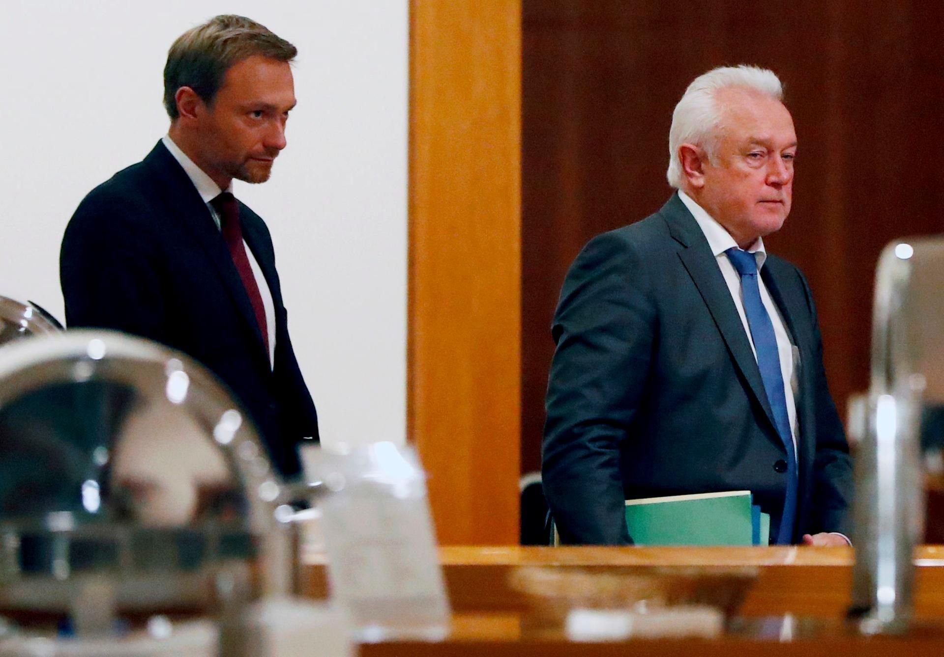 Die FDP-Verhandlungsführer Lindner und Kubicki.