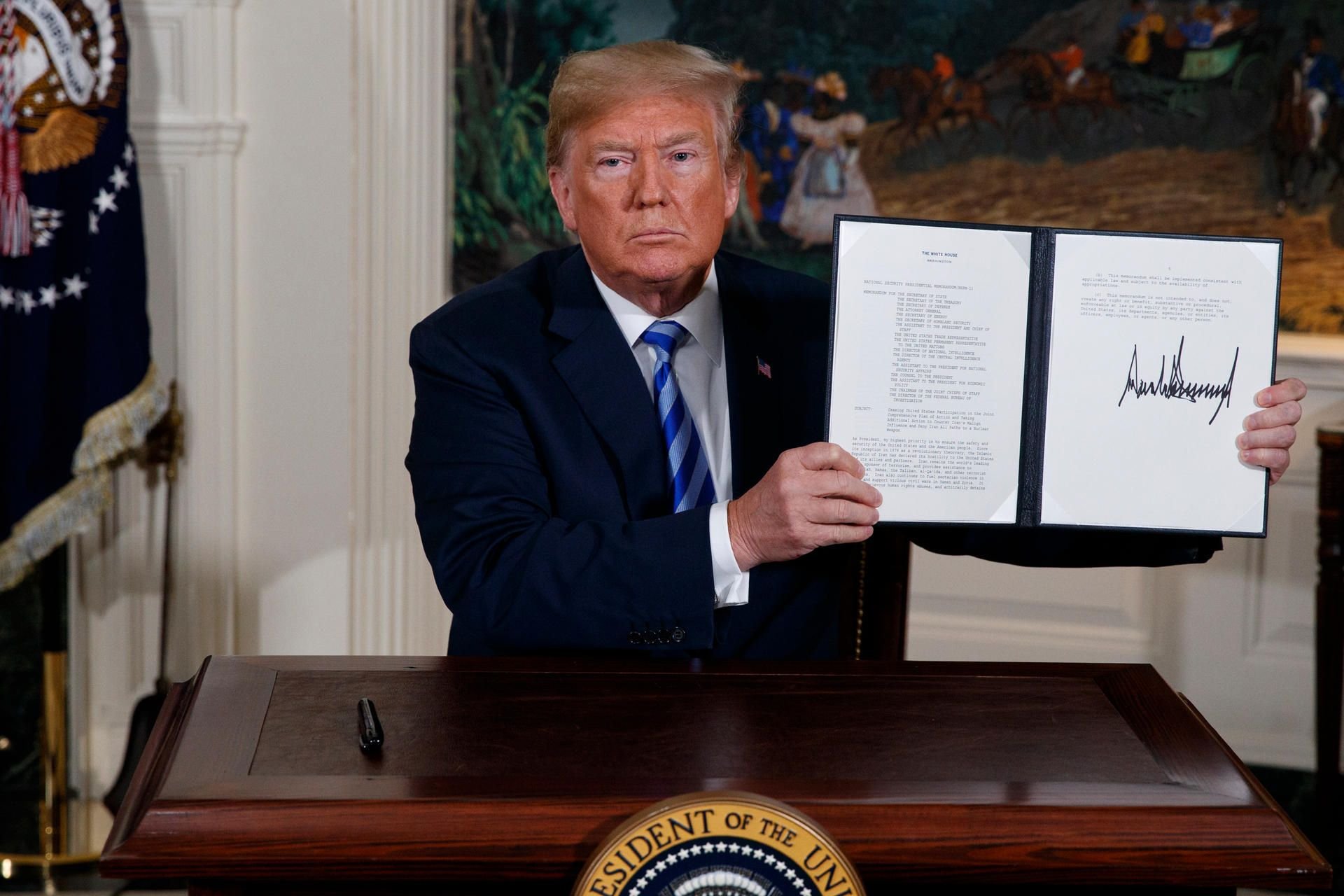 Donald Trump setzt die Sanktionen gegen den Iran wieder in Kraft.