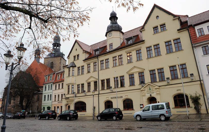 Das Hettstedter Rathaus am Marktplatz.