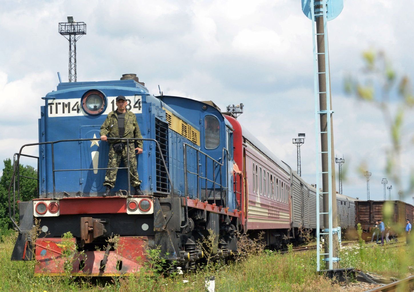 In diesem Zug wurden Leichen von der Absturzstelle von MH17 nach Charkiw transportiert.