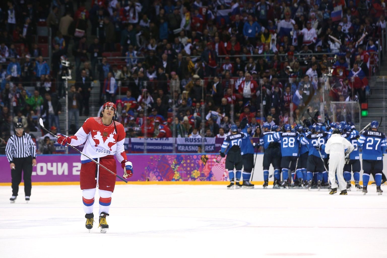 Russlands Starspieler Alexander Owechkin konnte das Ausscheiden gegen Finnland nicht verhindern.