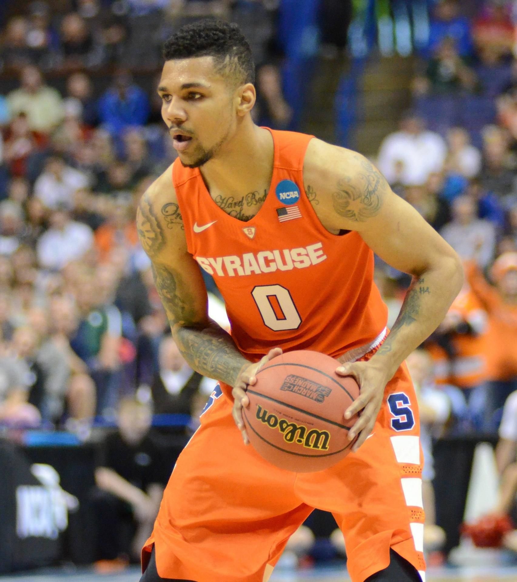 Michael Gbinije, hier 2016 im Trikot der University of Syracuse.
