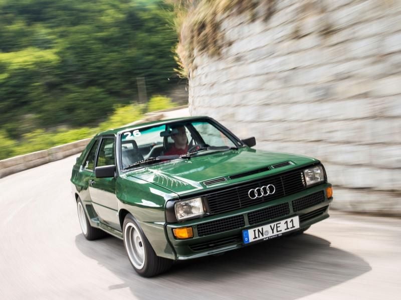 Der kurze Radstand macht den Audi Sport Quattro extrem wendig – in manchen Fahrsituationen mehr als dem Fahrer lieb ist.