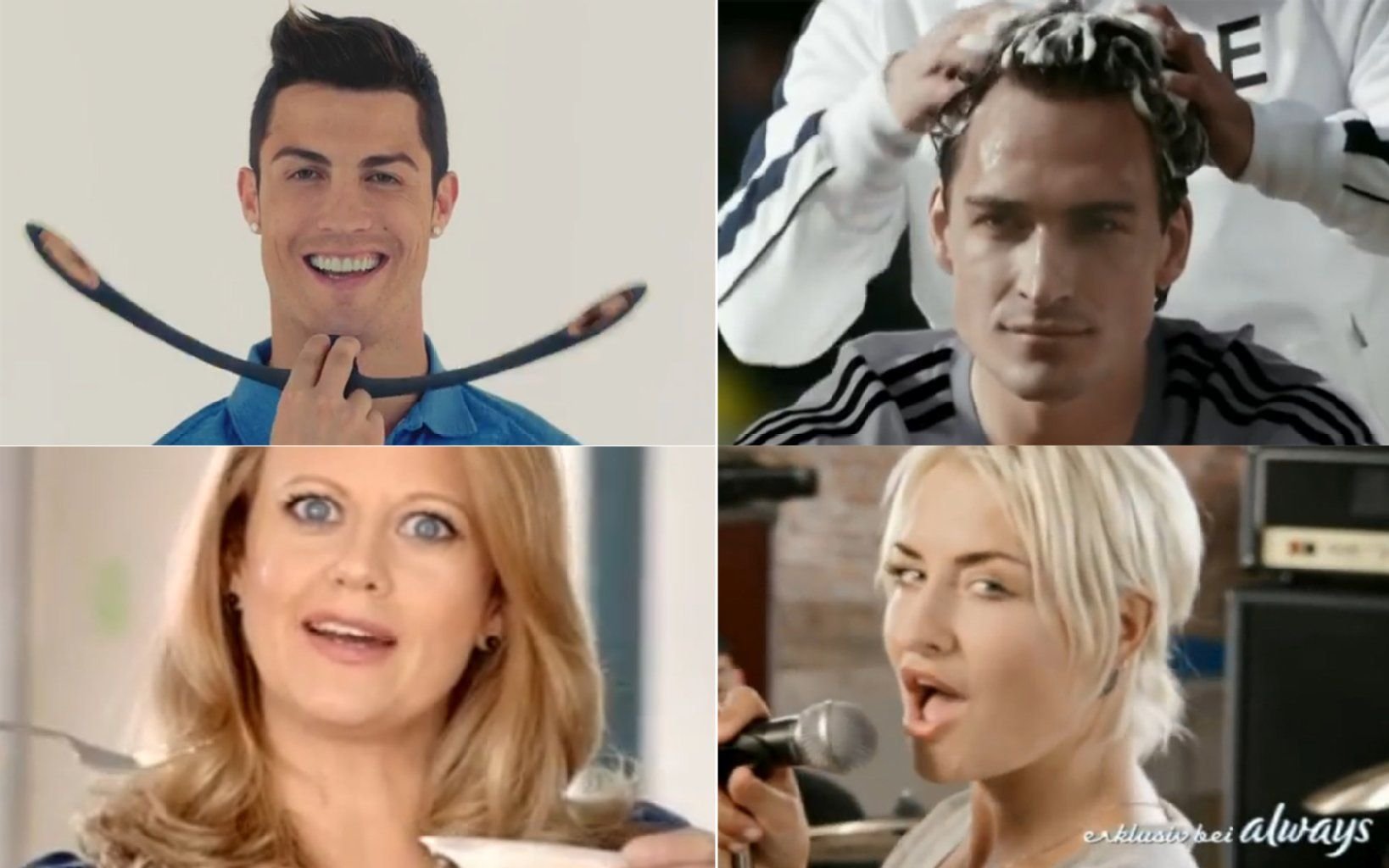 Ronaldo, Mats Hummels, Barabara Schöneberger und Sarah Connor: Sie alle haben schon in ziemlich peinlichen Werbe-Spots mitgewirkt.