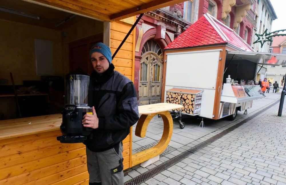 Als Schausteller in der Jüdenstraße dabei: Christopher Wiesner.