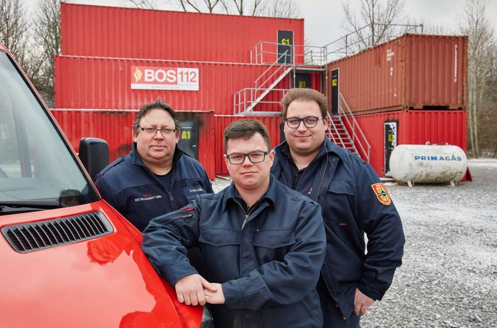 Detlef Willems (von links), Pascal Berghorn und Alexander Willems