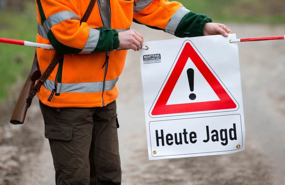 Ein üblicher Jagdhinweis