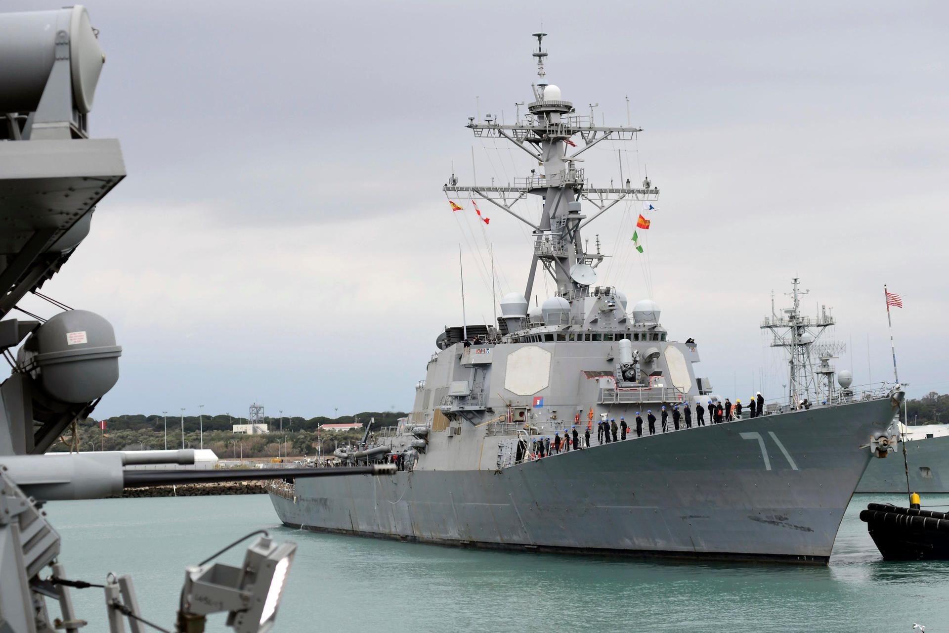 Die USS Ross der US-Navy (Archivbild vom 3. März in Spanien)