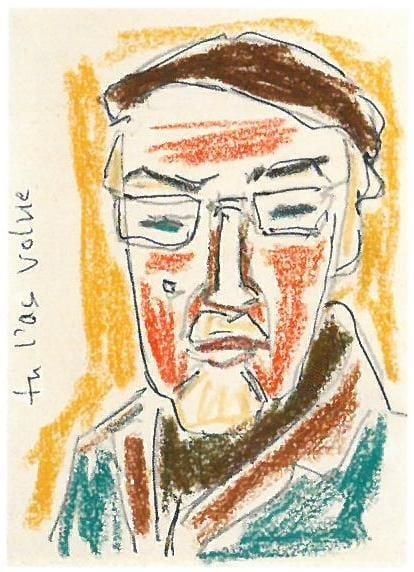 Selbstbildnis des Künstlers Karl Schmidt-Rottluff „tu la’s volue“ aus dem Jahr 1973/1974