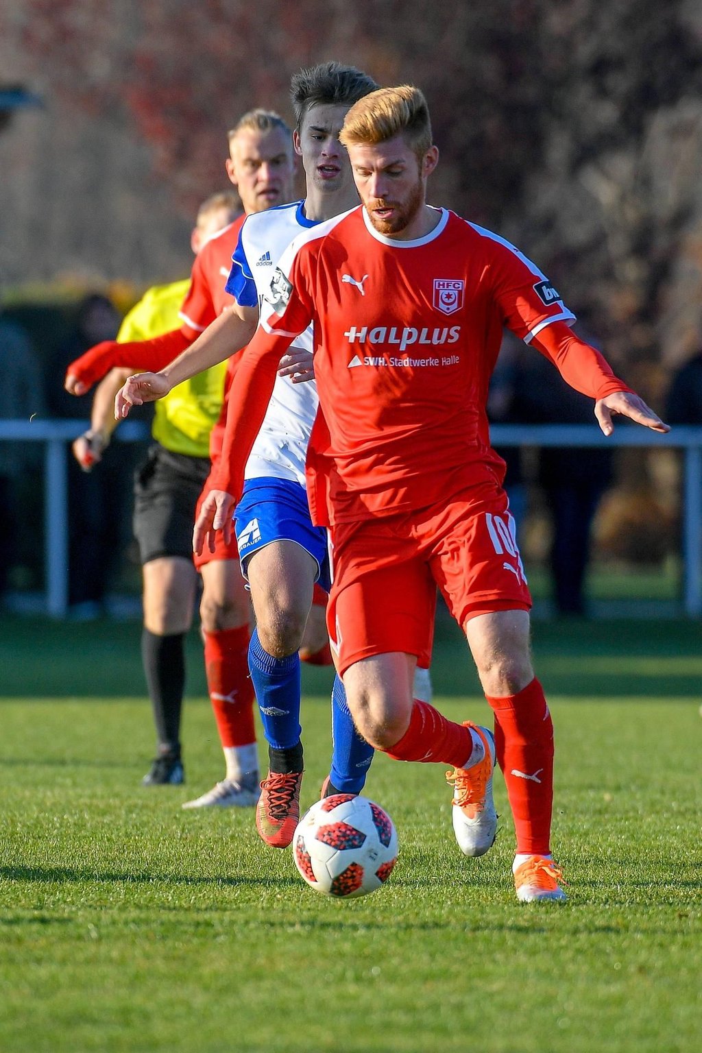 HFC-Stürmer Mathias Fetsch beim 4:0-Sieg in Zorbau.