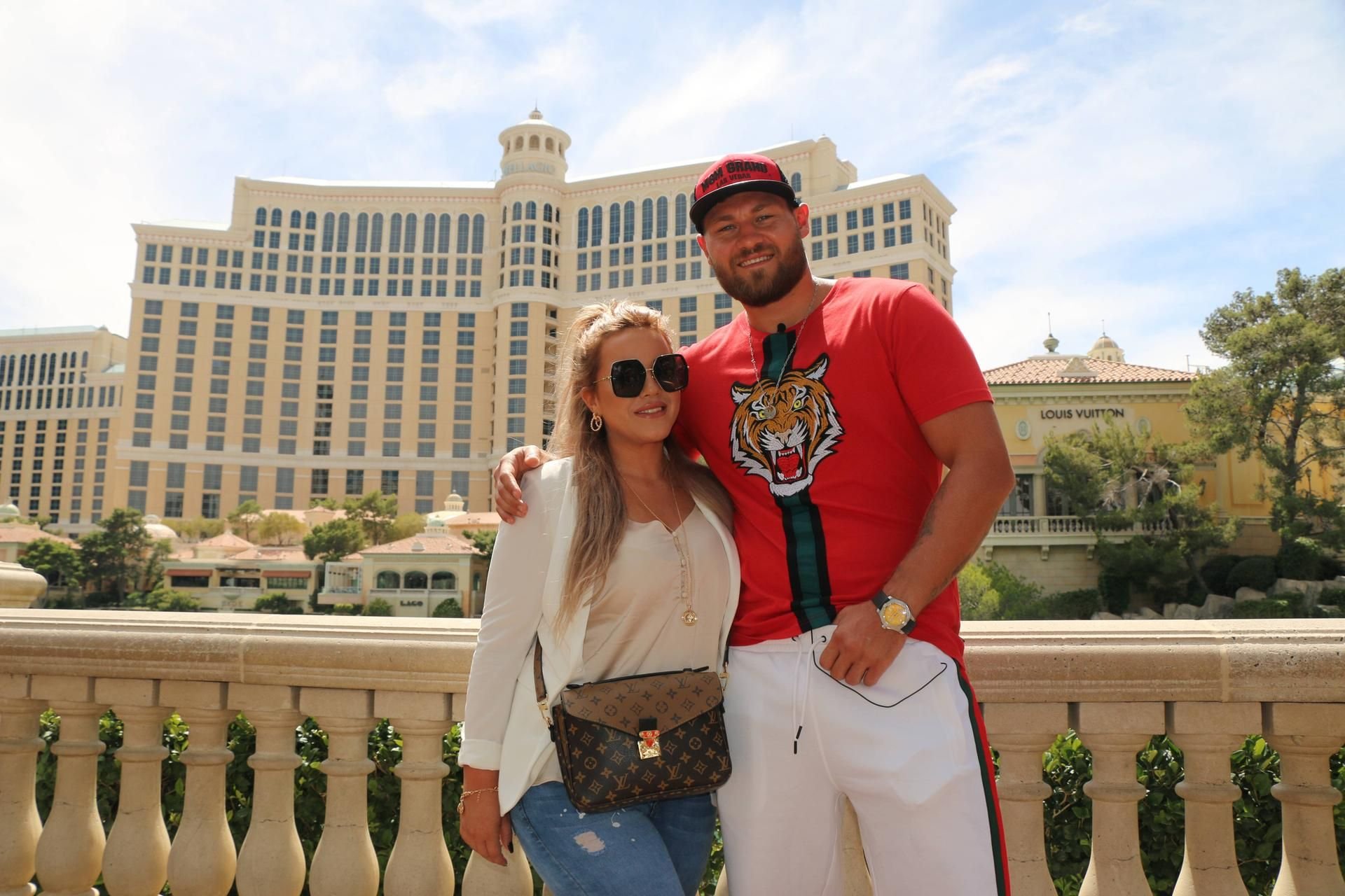 Tom Schwarz hat seine große Liebe Tessa mit zum Kampf nach Las Vegas genommen.