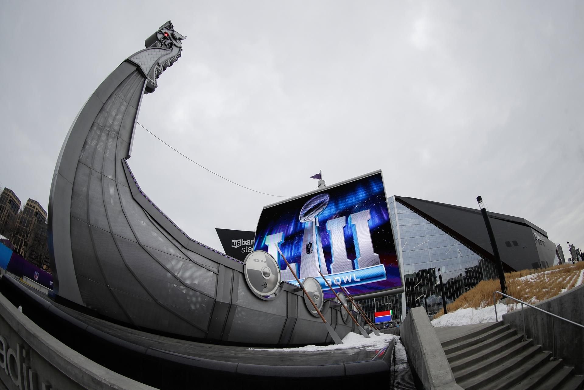 Im U.S. Bank Stadium in Minneapolis/Minnesota findet der 52. Super Bowl am Sonntag statt.