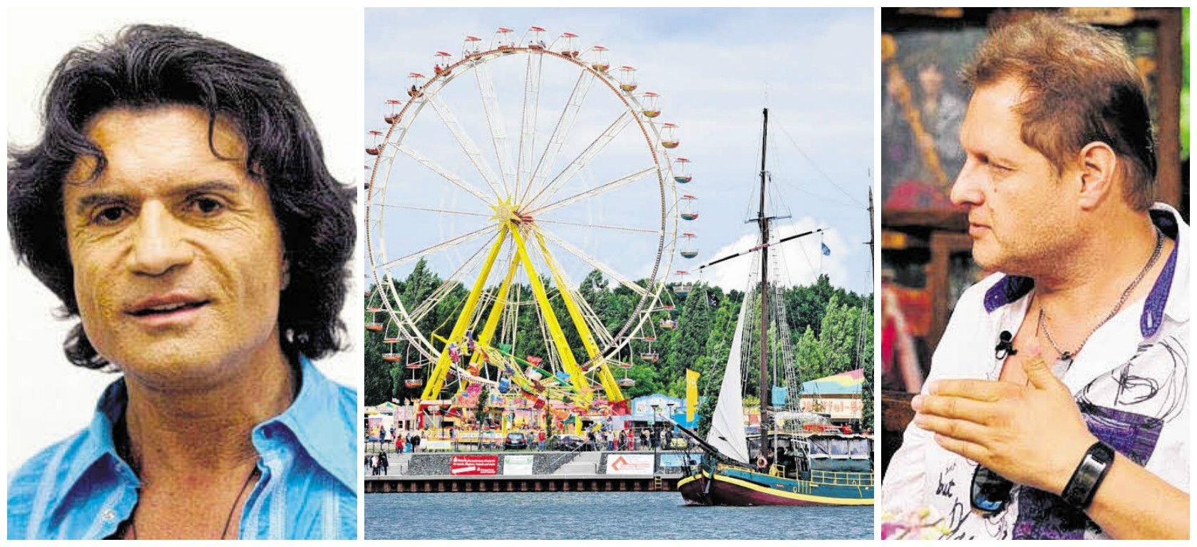Costa Cordalis und Jens Büchner (v.l.) werden auf der Landbühne des Hafenfestes auftreten. Aktionen auf dem Wasser und einen Rummel soll es auch geben.