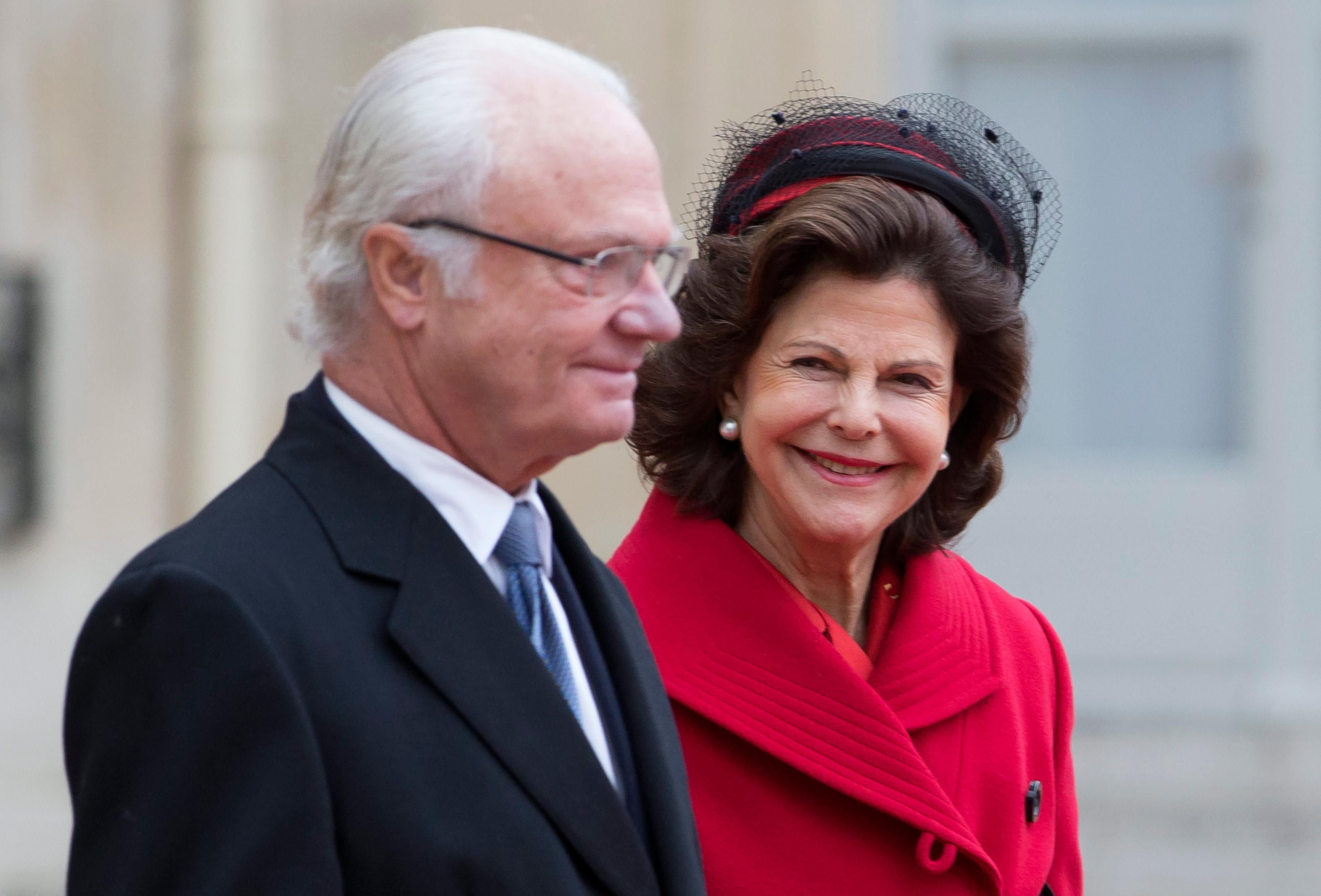 König Carl XVI Gustaf and Königin Silvia von Schweden kommen zum Staatsbesuch nach Deutschland.