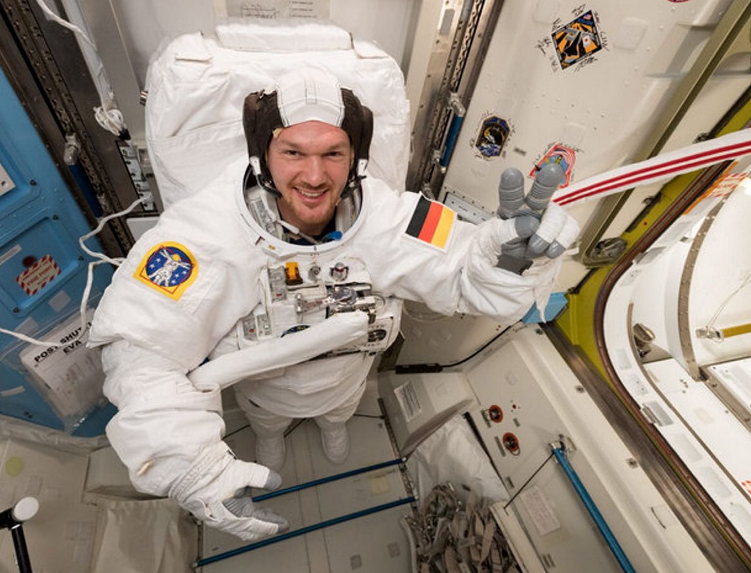 Astronaut Alexander Gerst winkt von der ISS vielleicht auch bald den Ascherslebenern zu.
