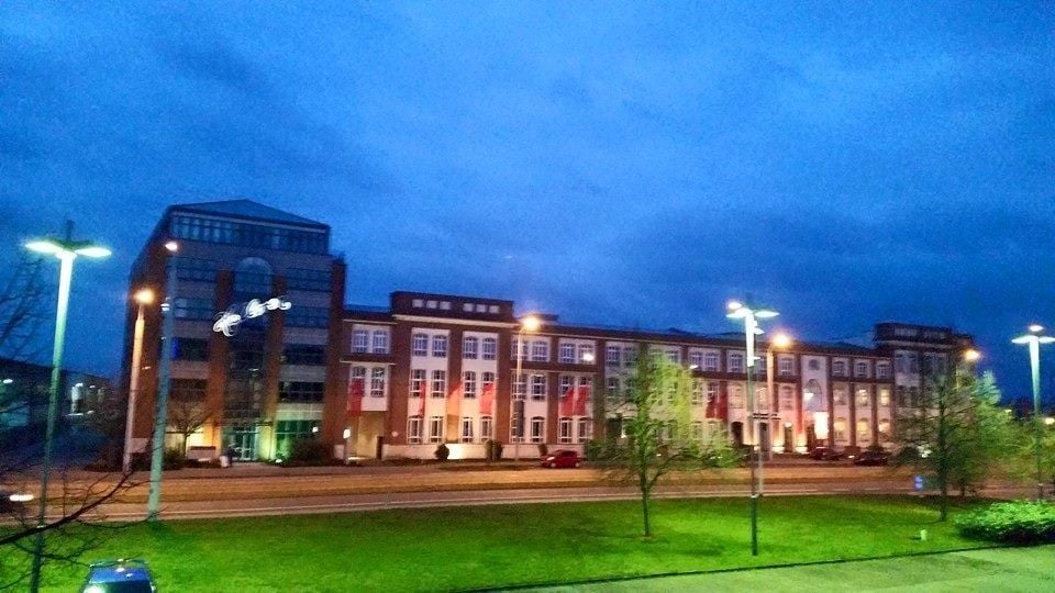 Die Delitzscher Straße am Morgen.
