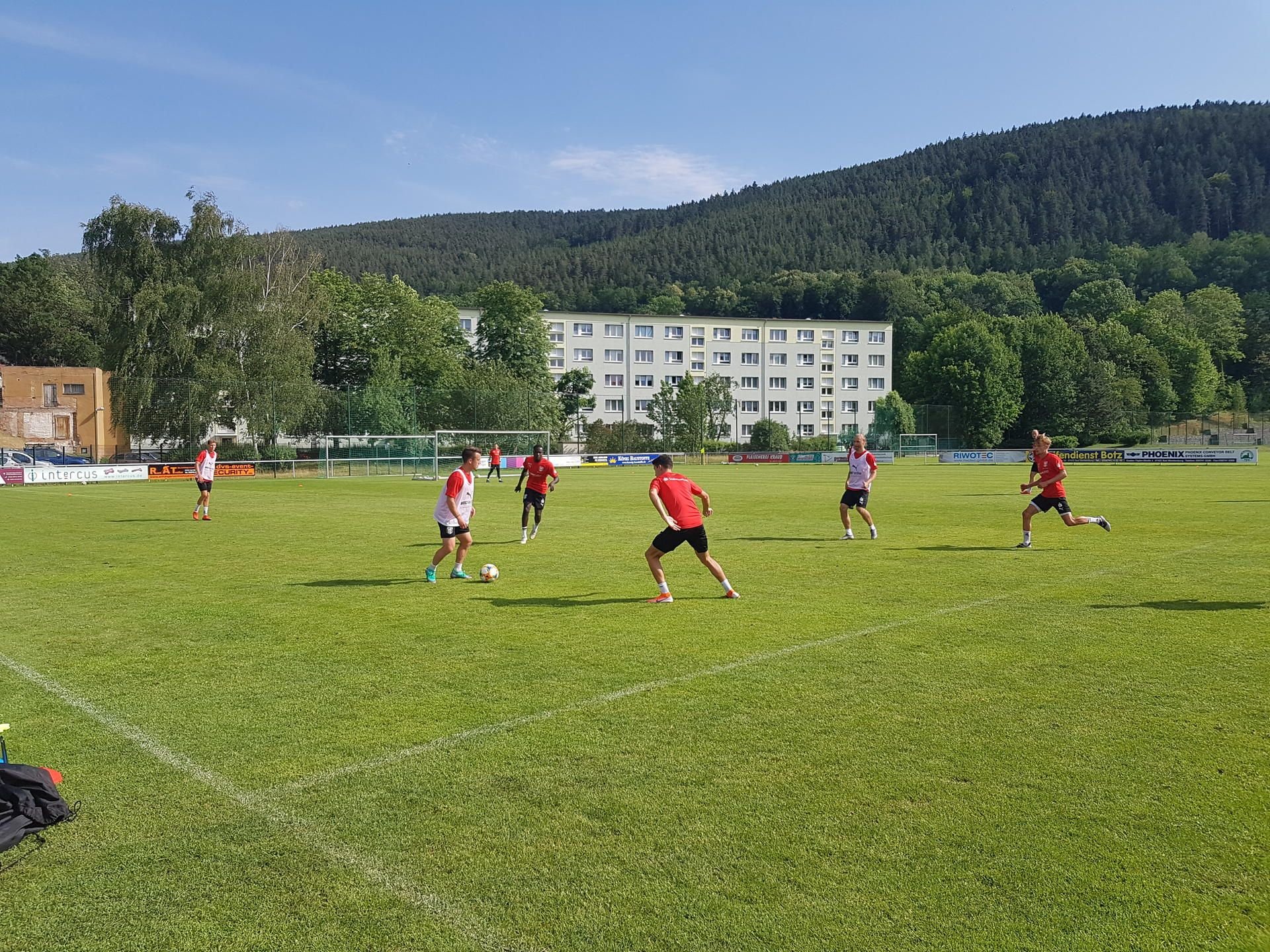 Der HFC trainierte auch am Montag in Bad Blankenburg wieder im Doppelschicht.