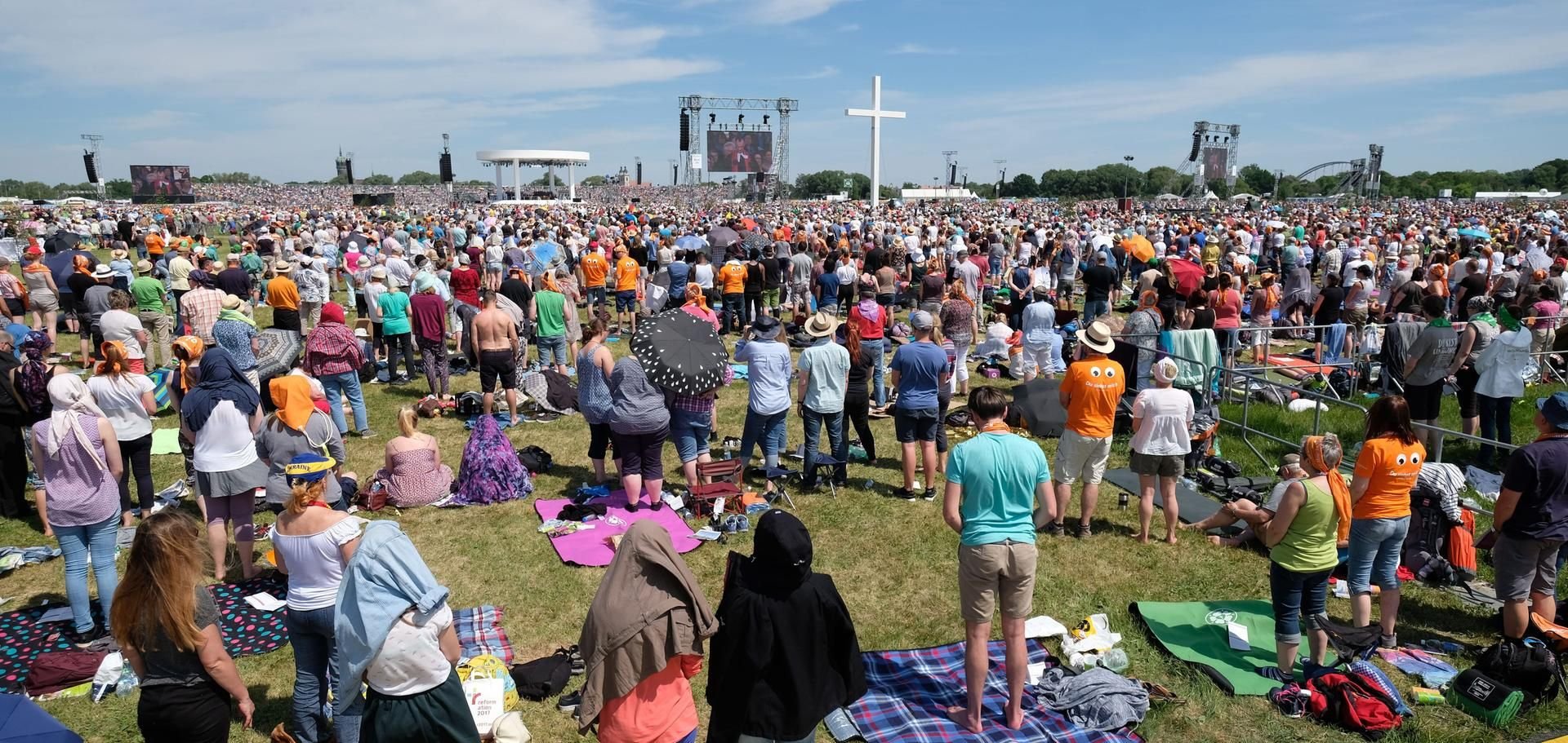 Es ist heiß auf der Festwiese.