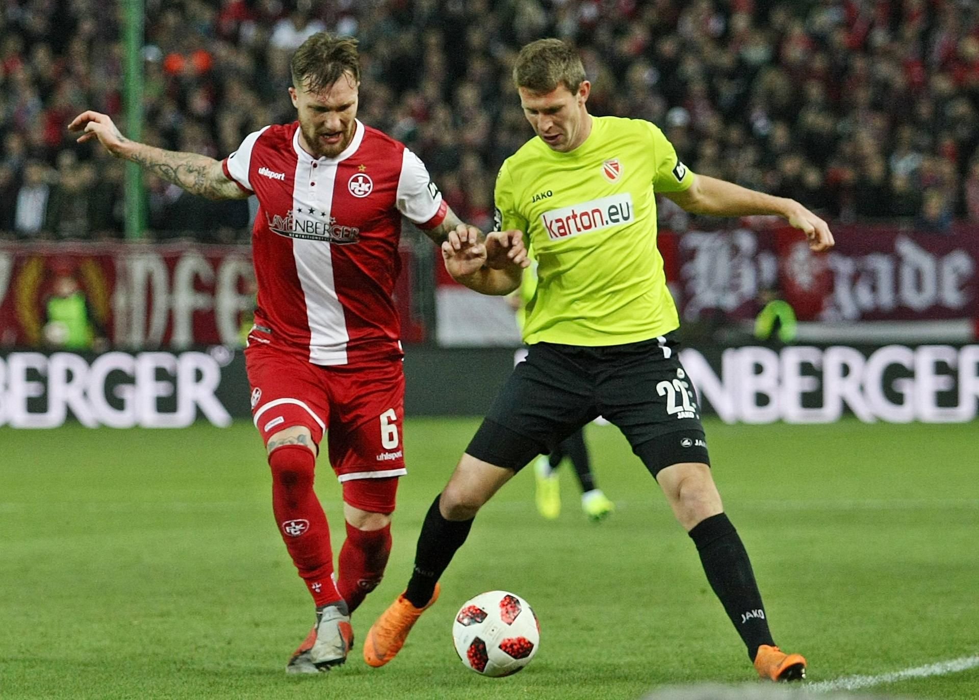 Jan Löhmannsröben (l.) fand nach der Niederlage gegen Energie Cottbus deutliche Worte.
