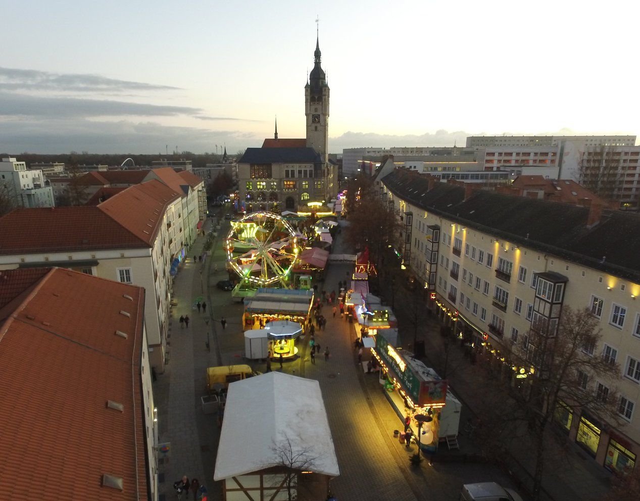 Der Weihnachtsmarkt in Dessau-Roßlau.