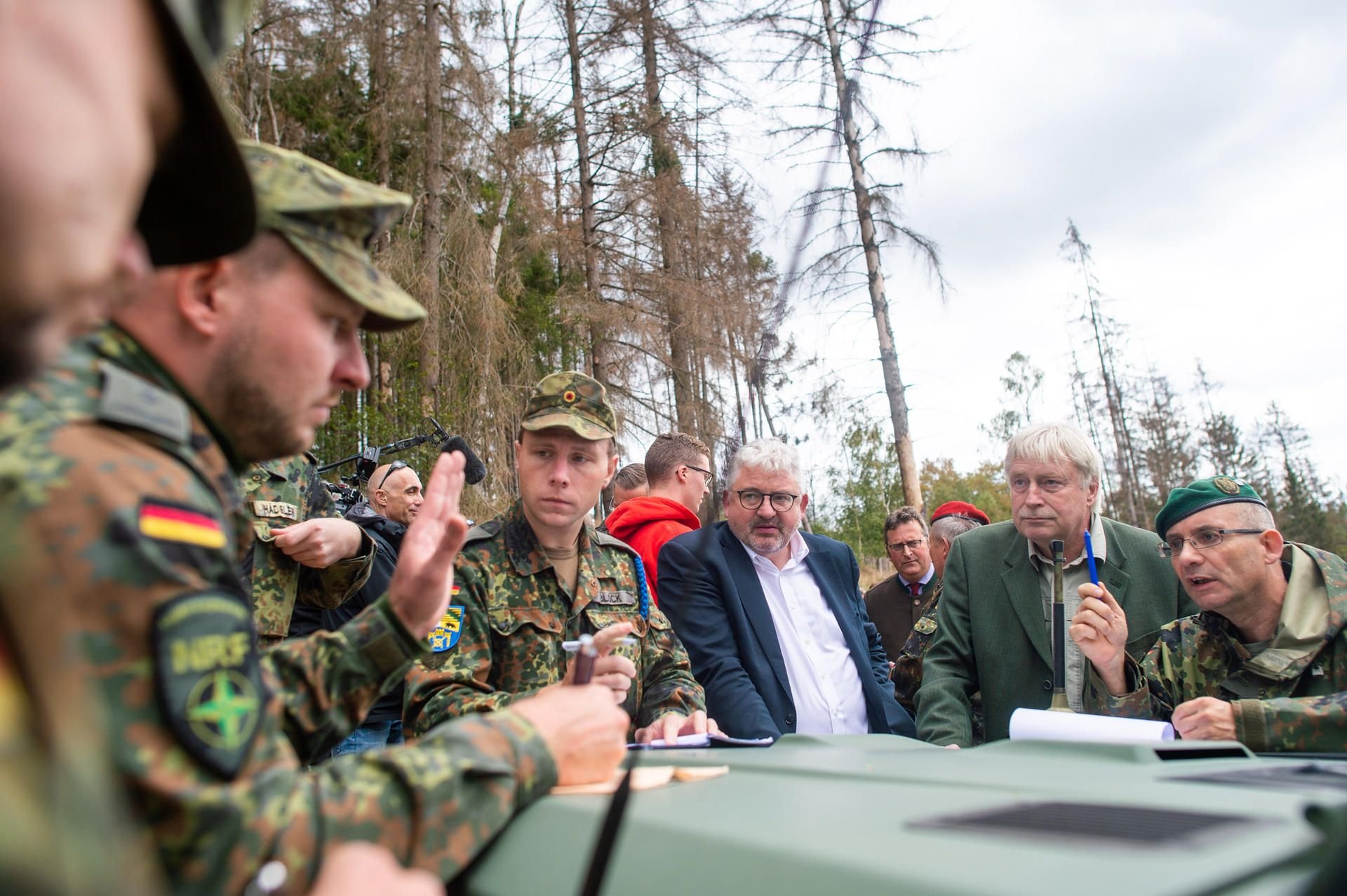 Bundeswehr im Harz bei einer Lagebesprechung
