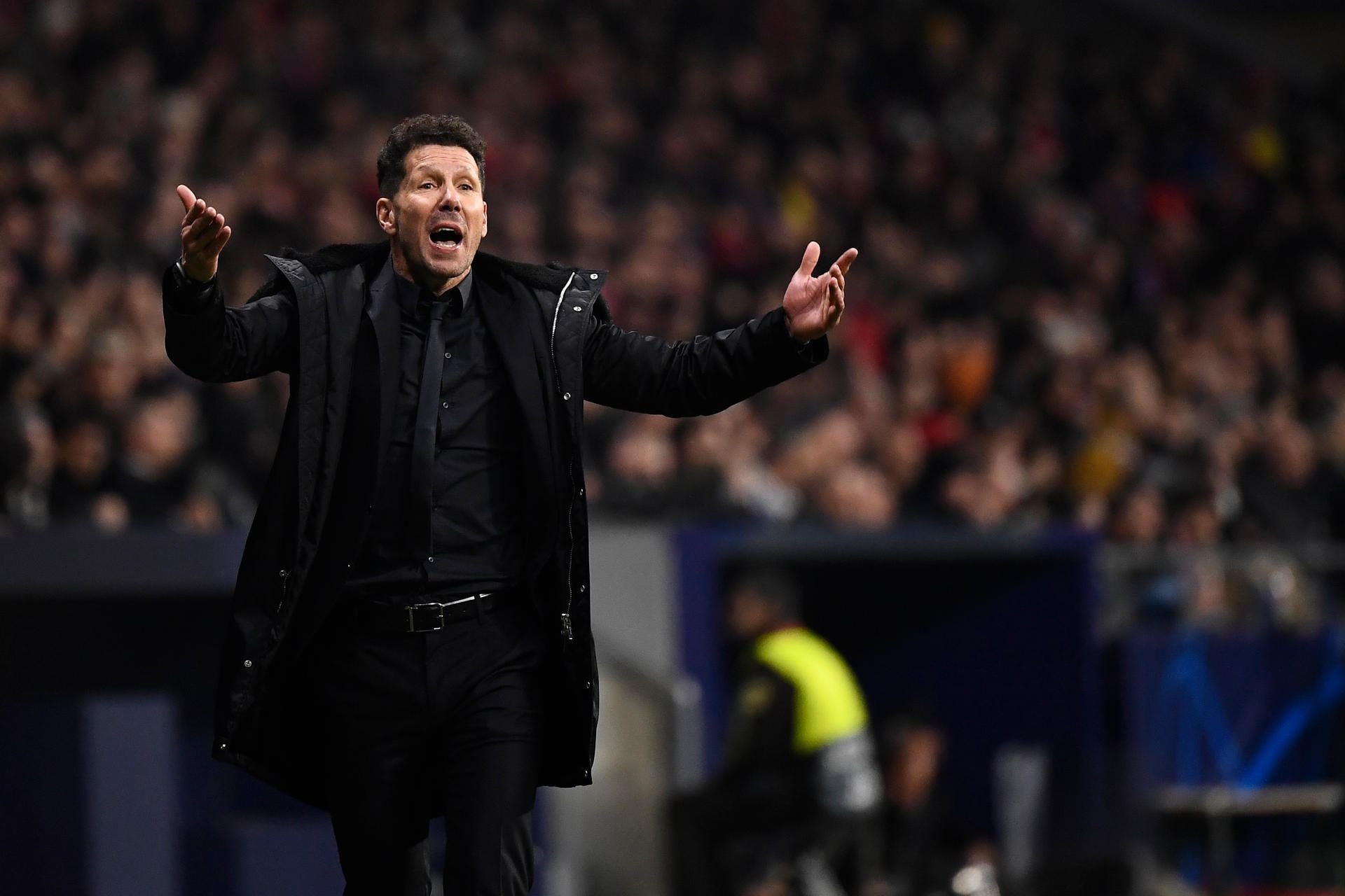 Madrids Trainer Diego Simeone sorgte gegen Turin mit einer obszönen Jubel-Geste für Diskussionen.