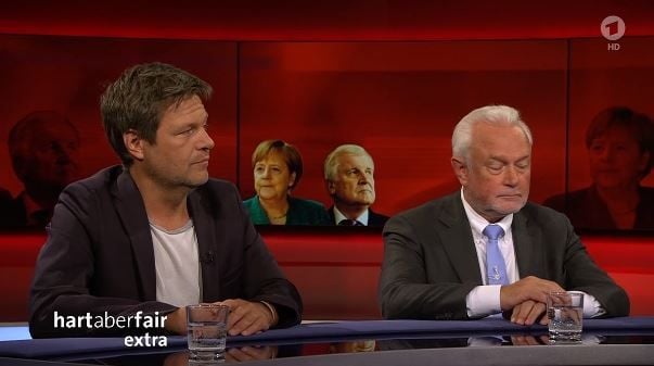 Robert Habeck (l.) und Wolfgang Kubicki (r.) bei „Hart aber fair“.