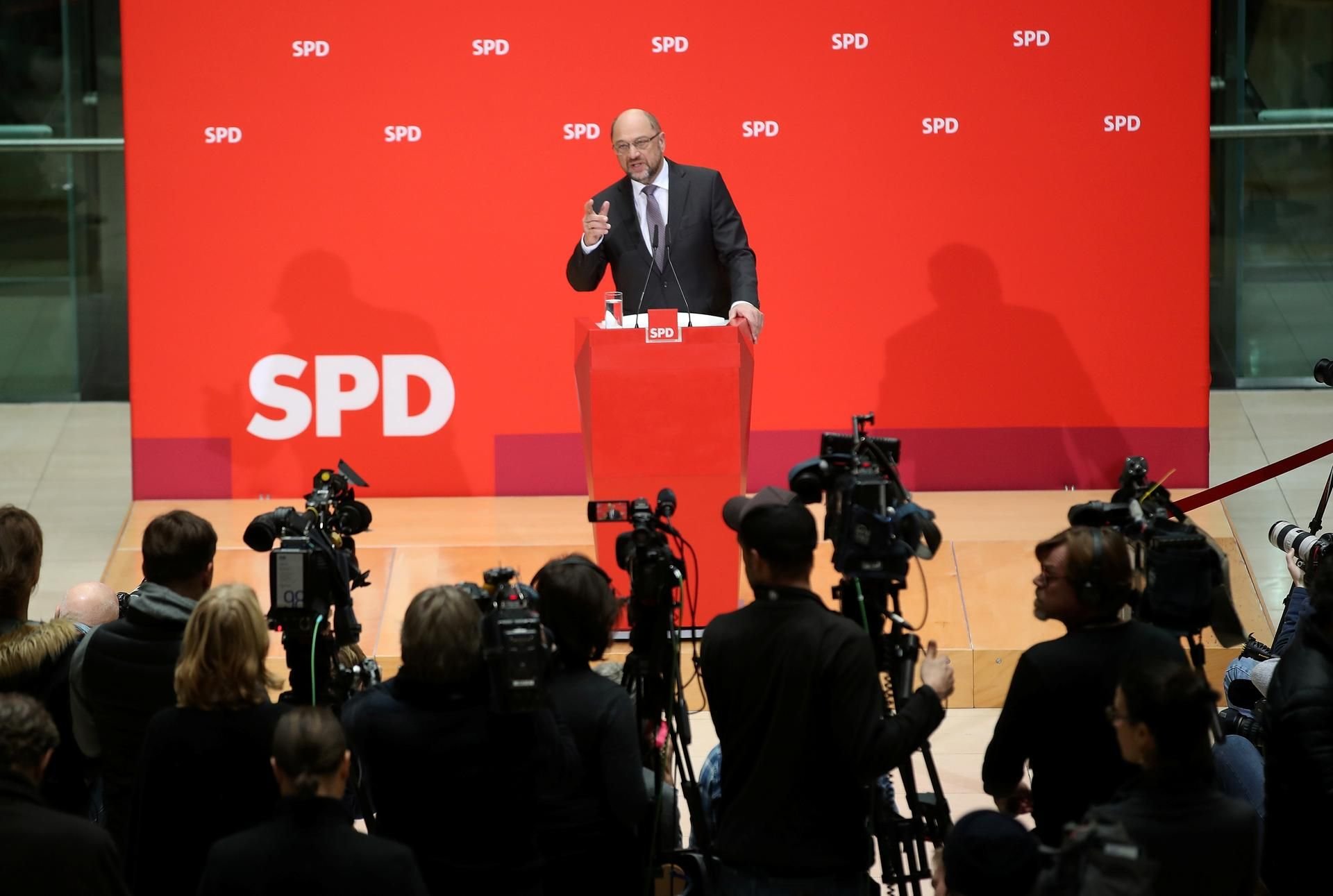 Martin Schulz im Willy-Brandt-Haus am Freitagmittag.