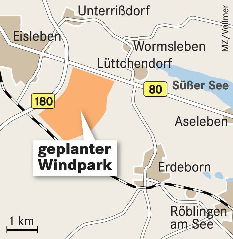 Standort des geplanten Windparks