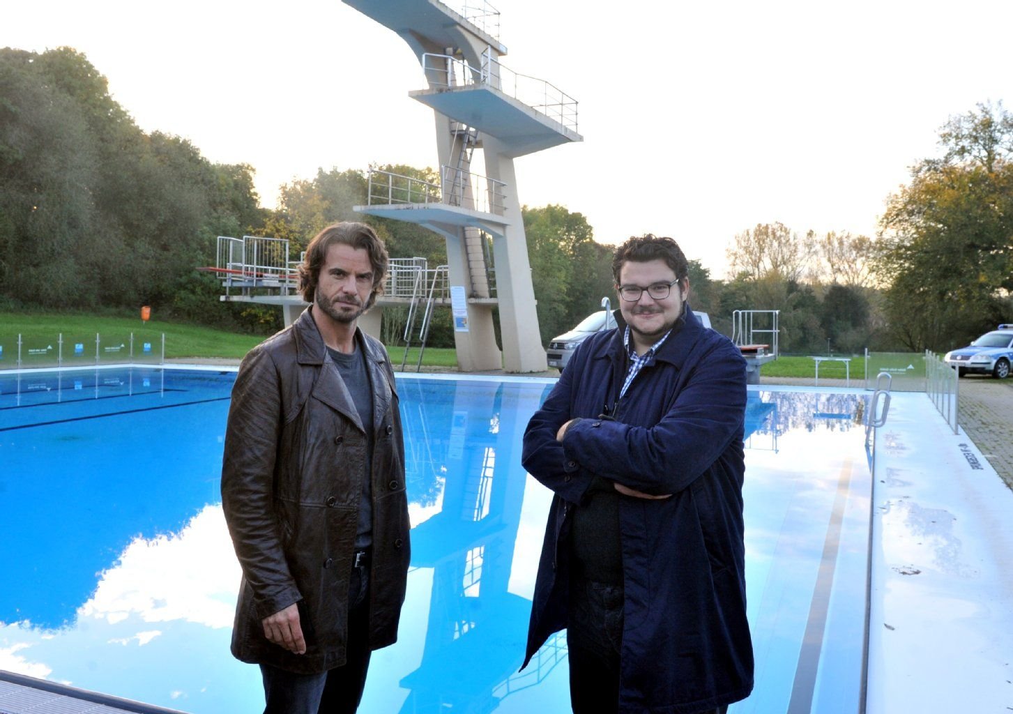 Die Schauspieler Axel Ranisch und Stephan Luca bei den Dreharbeiten zum zweiten Teil von "Zorn"