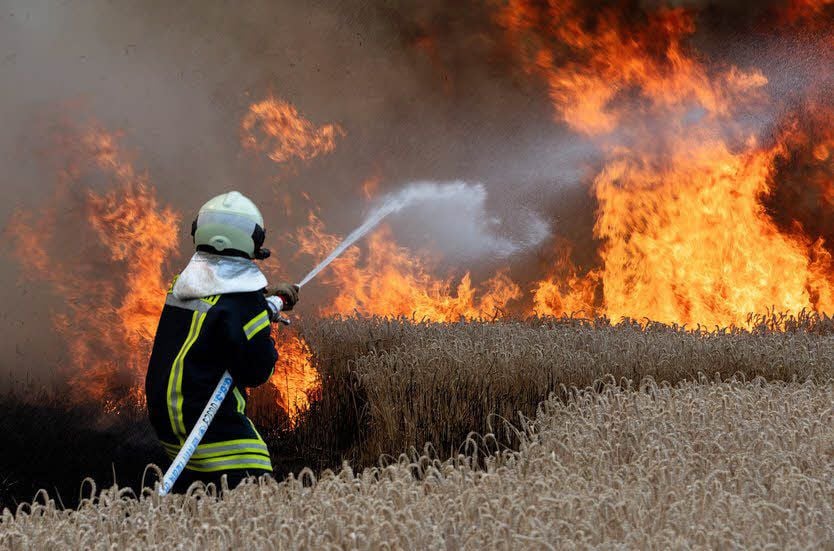 Der Großbrand bei Leiha.