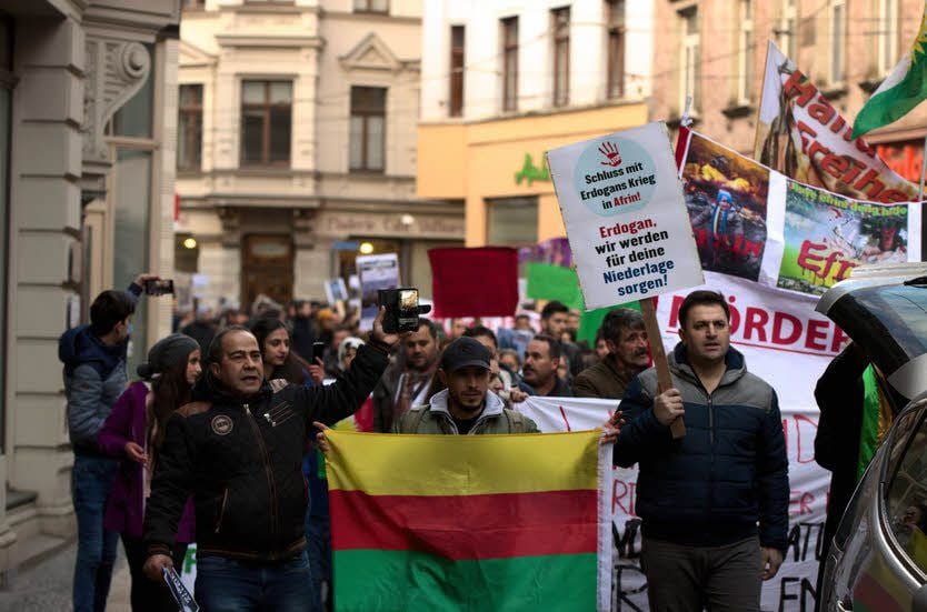 350 Demonstranten protestierten am Samstag.