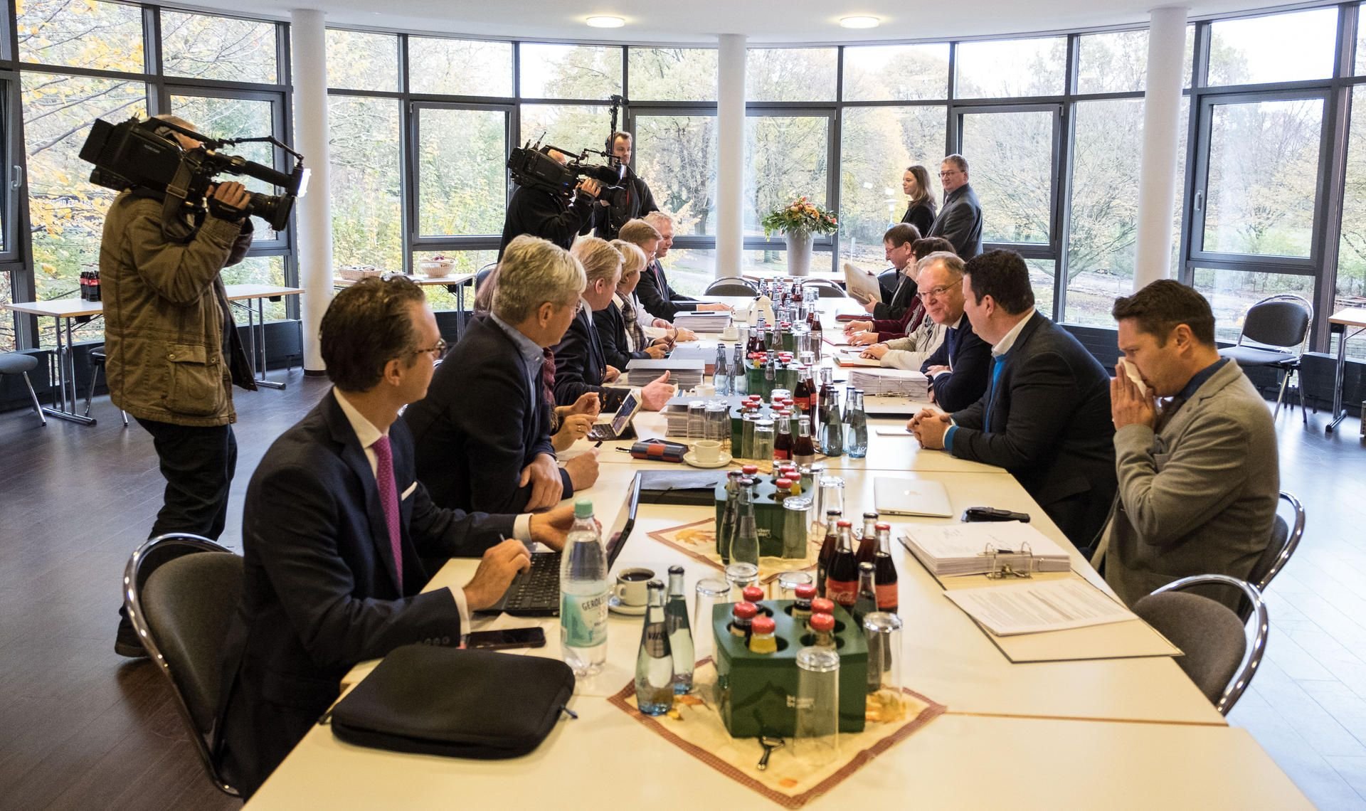 Die Chefrunde zur Bildung einer Koalition in Niedersachsen