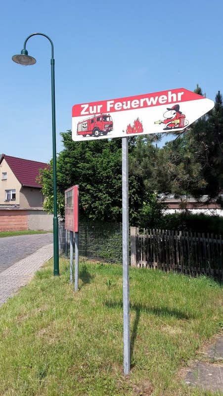 In Maßnitz gibt es eine ganz aktive Feuerwehr.