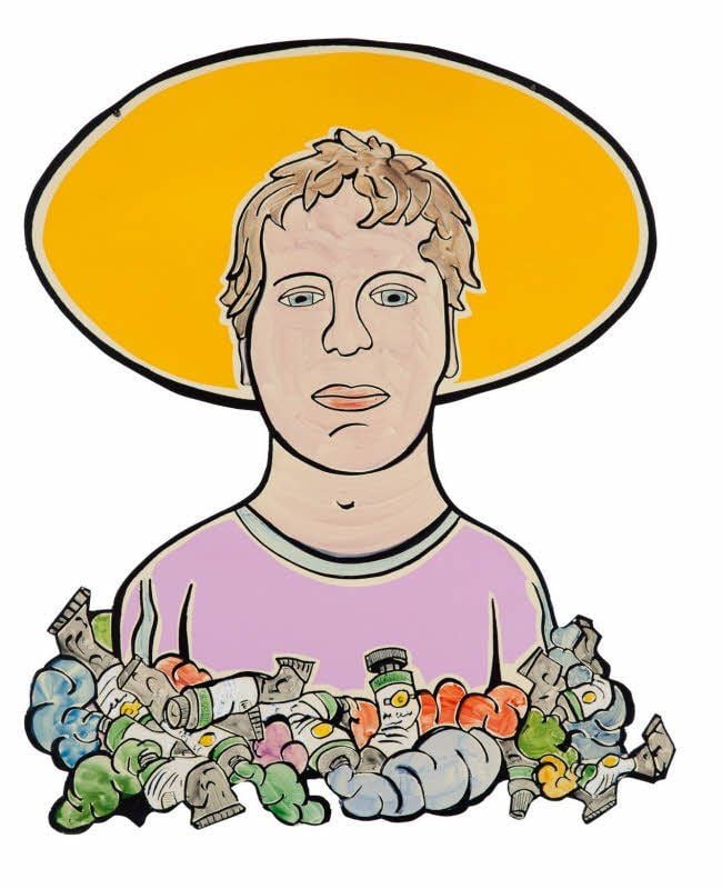 Moritz Götze: „Ich Selbst“, 2014, Emaille