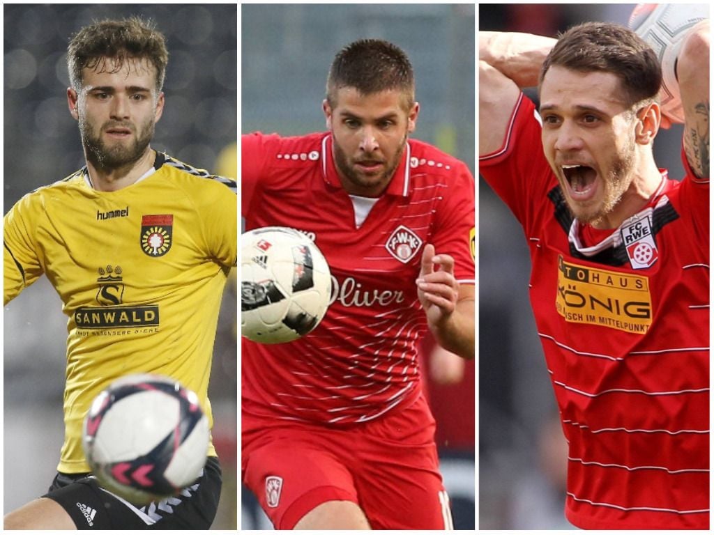 Daniel Hägele, Marco Königs und Luka Odak (v.l.n.r.) sind nur drei der interessanten Drittliga-Spieler, die im Sommer ablösefrei auf dem Markt sind.