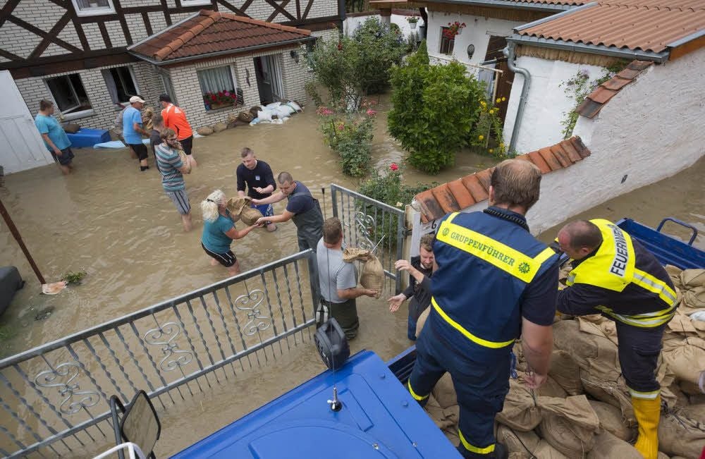 Nach starken Regenfällen kam es im Harz zu Überflutungen. Der THW-Ortsverband war in Harsleben - hier ein Bild vom Juli 2017 -, Derenburg, Ilsenburg, Langenstein, Halberstadt und Wegeleben im Einsatz.