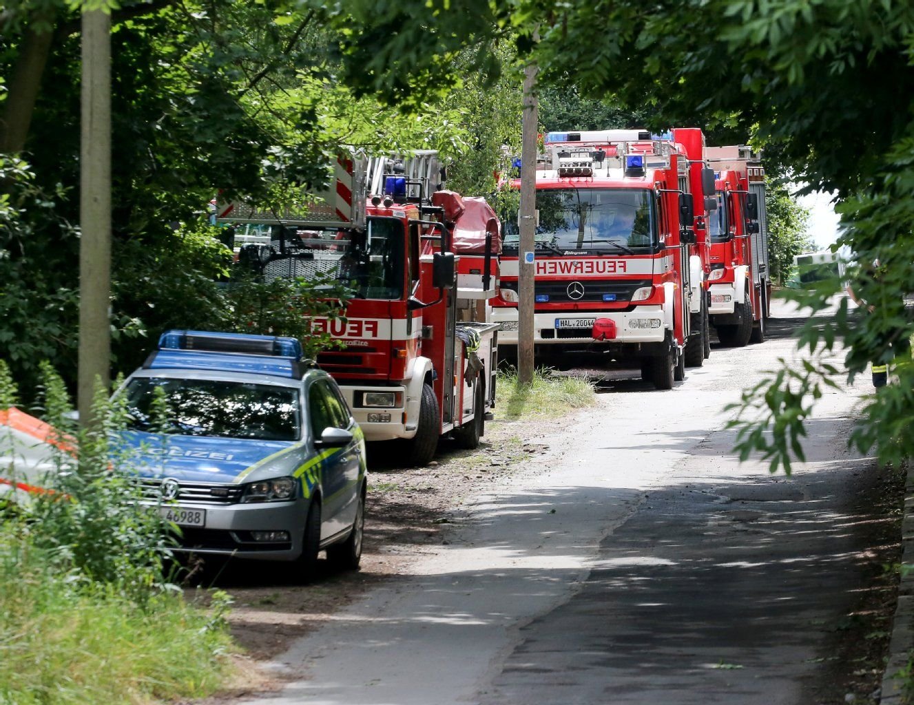 Einsatzfahrzeuge in Kröllwitz