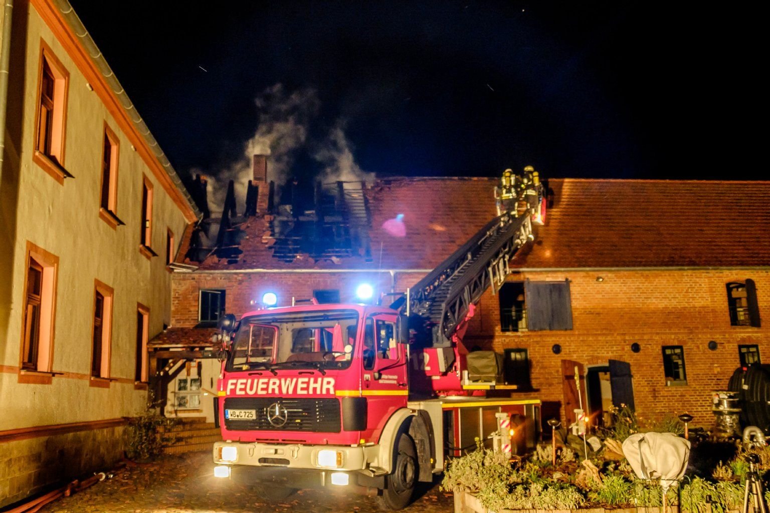 Dachstuhlbrand in Wartenburg