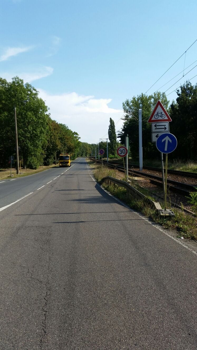 Der Gimritzer Damm ist seit einigen Tagen eine 30er-Zone.