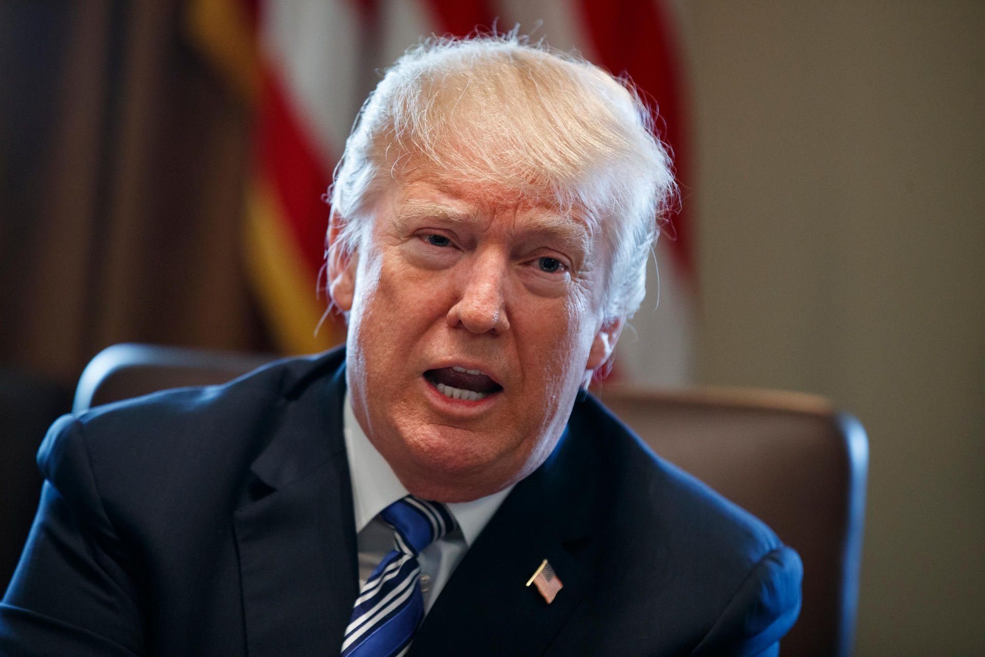 Donald Trump bei einer Kabinettssitzung