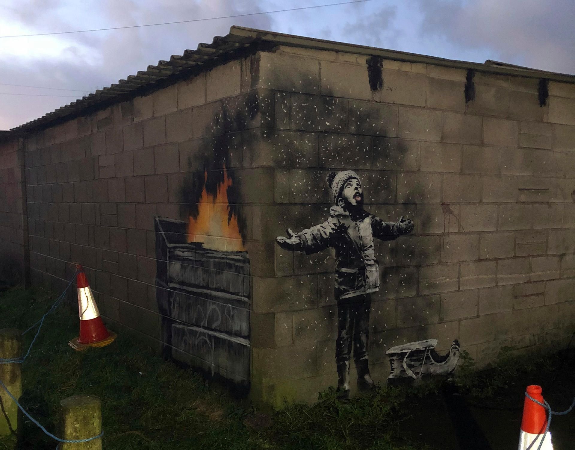 Das neue Banksy-Werk in Wales